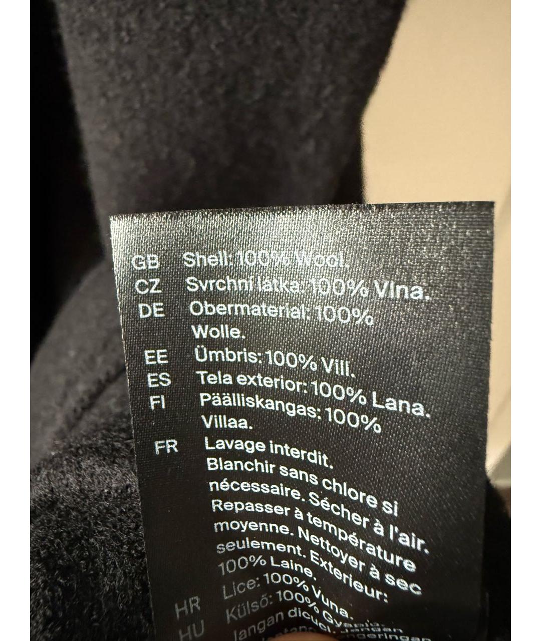 COS Черное шерстяное повседневное платье, фото 5