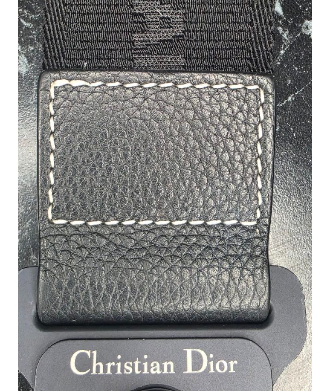 CHRISTIAN DIOR Черная кожаная барсетка, фото 5
