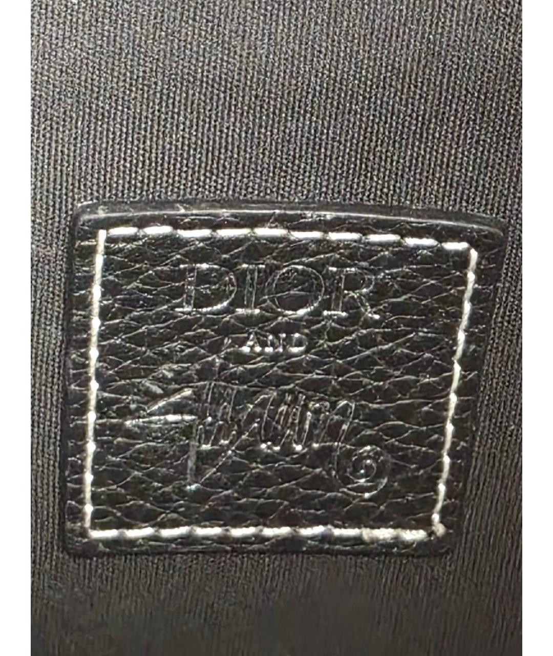 CHRISTIAN DIOR Черная кожаная барсетка, фото 7