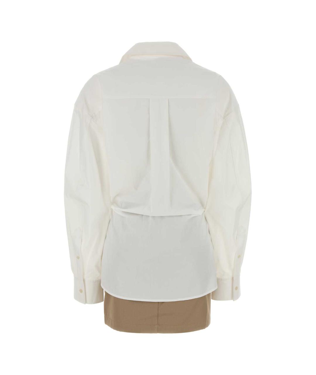 ALEXANDER WANG Белое хлопковое повседневное платье, фото 2