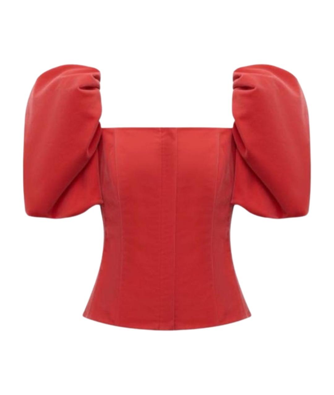 12 STOREEZ Красная бархатная блузы, фото 1