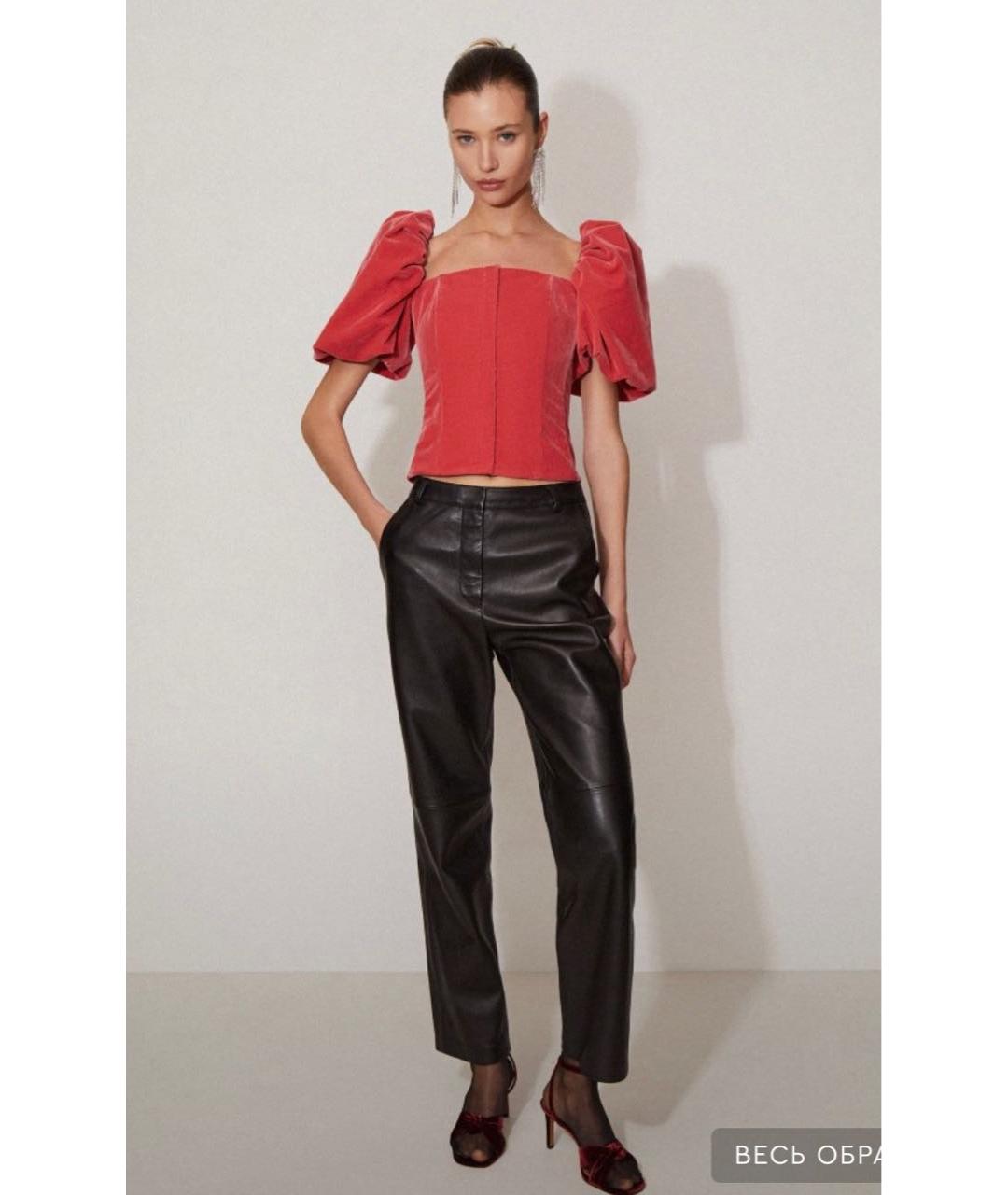 12 STOREEZ Красная бархатная блузы, фото 7