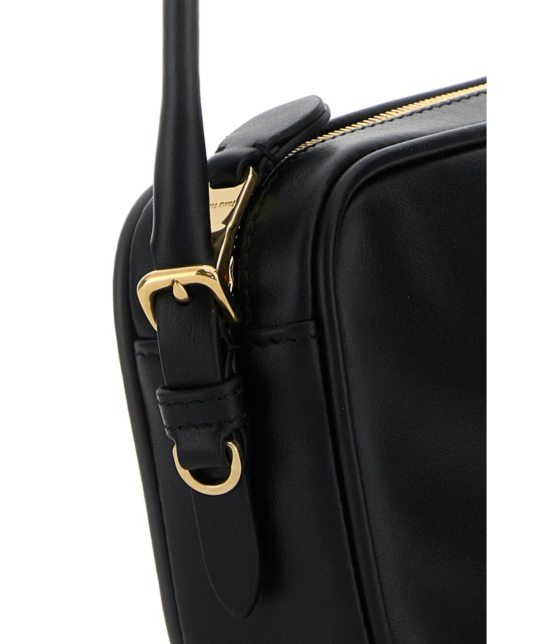 MIU MIU Черная кожаная сумка через плечо, фото 4