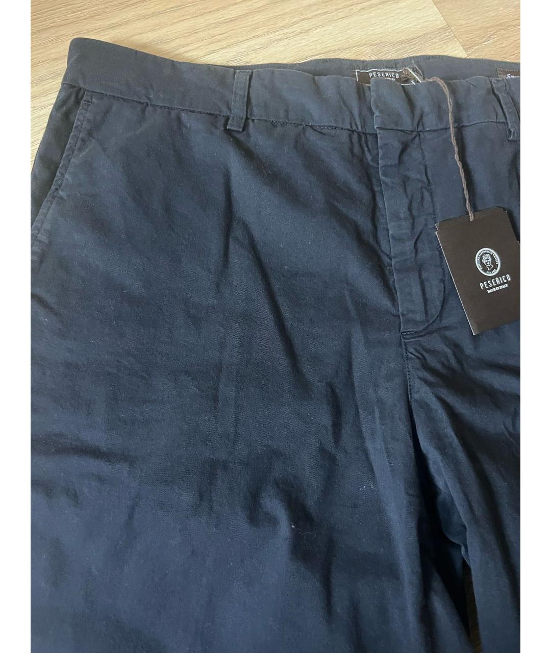 PESERICO Темно-синие хлопковые шорты, фото 5