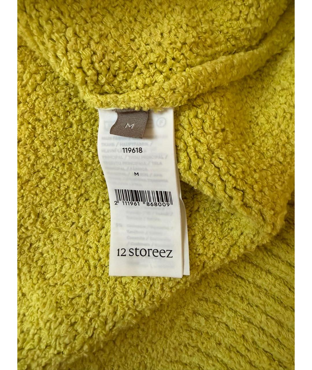 12 STOREEZ Желтый хлопко-эластановый джемпер / свитер, фото 5