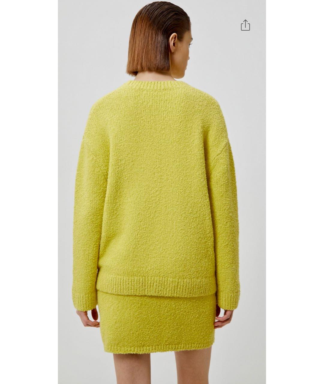 12 STOREEZ Желтый хлопко-эластановый джемпер / свитер, фото 7