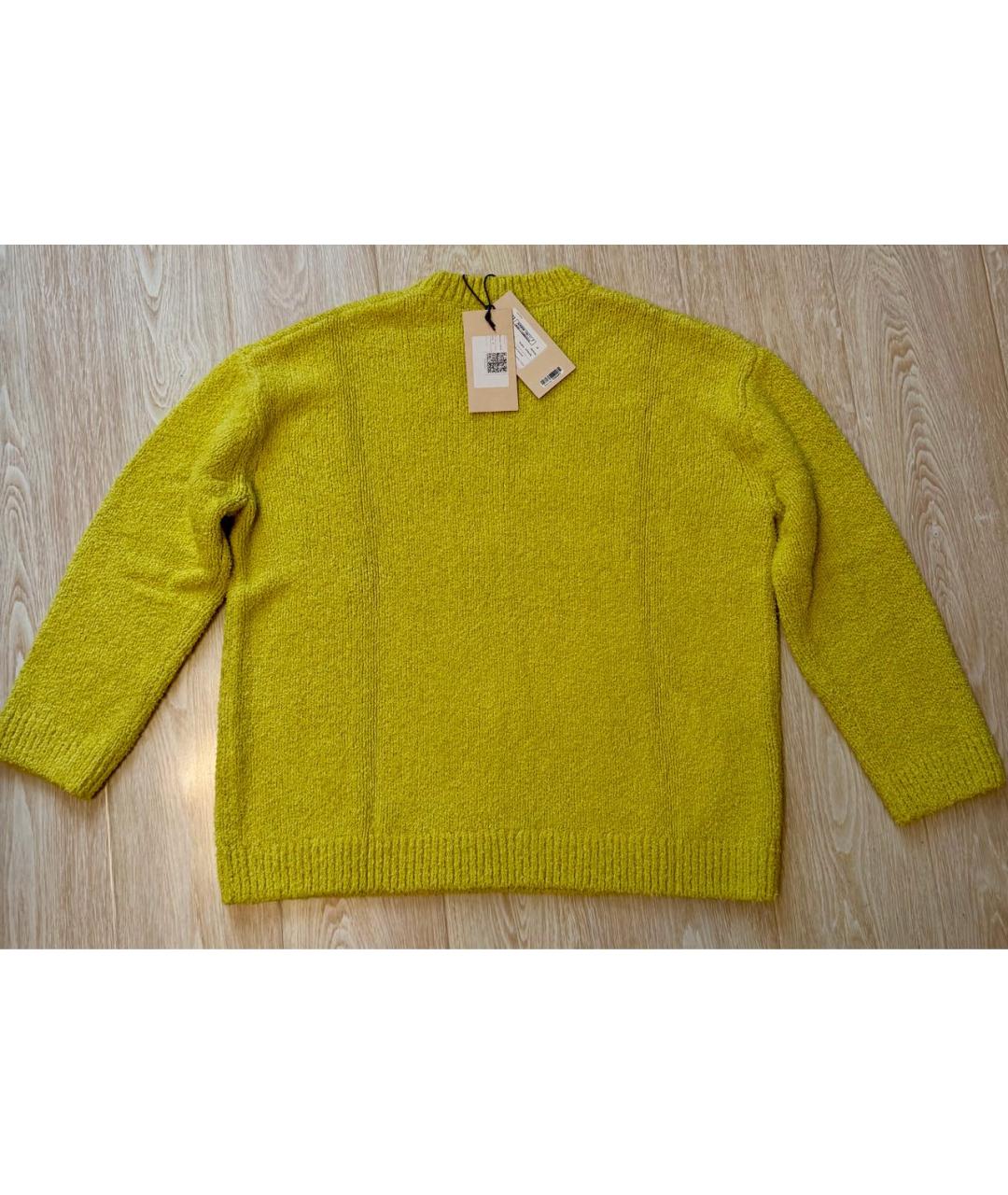 12 STOREEZ Желтый хлопко-эластановый джемпер / свитер, фото 2