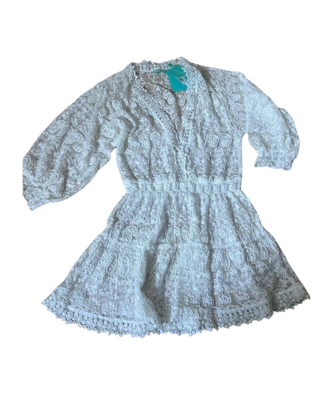 MELISSA ODABASH Белое кружевное коктейльное платье, фото 1