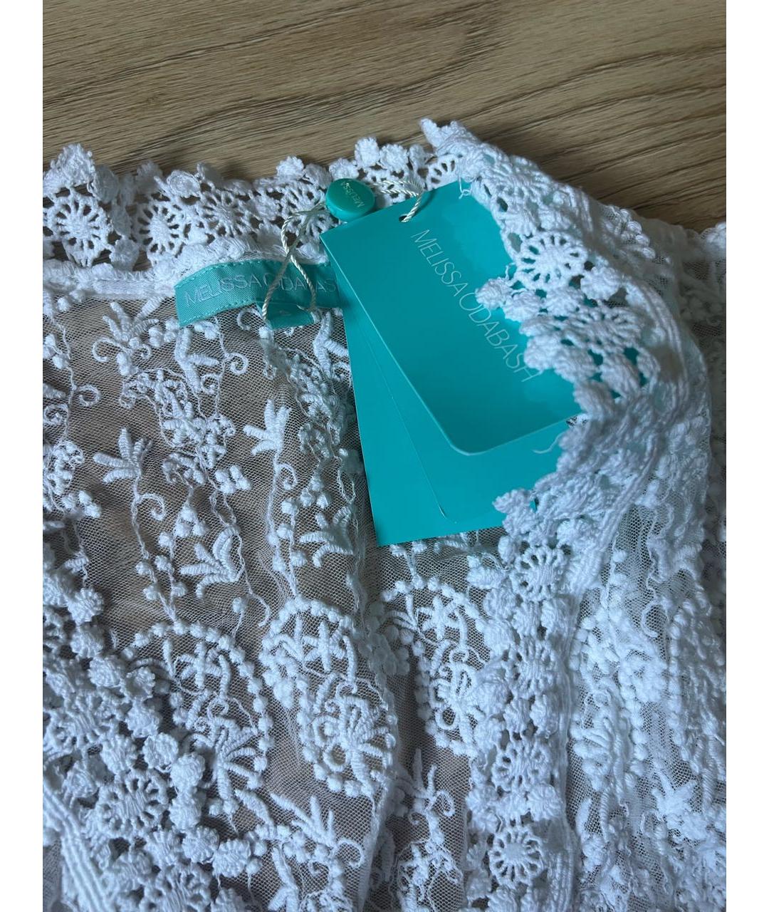 MELISSA ODABASH Белое кружевное коктейльное платье, фото 5