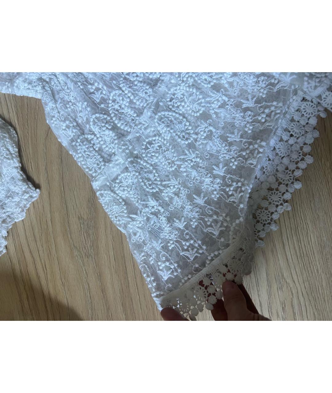 MELISSA ODABASH Белое кружевное коктейльное платье, фото 2