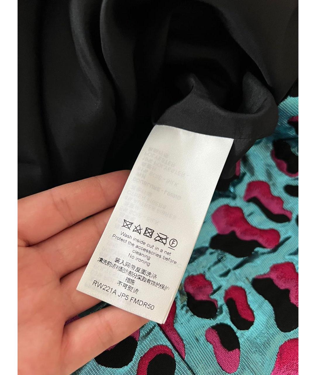 LOUIS VUITTON Бирюзовое полиэстеровое коктейльное платье, фото 6