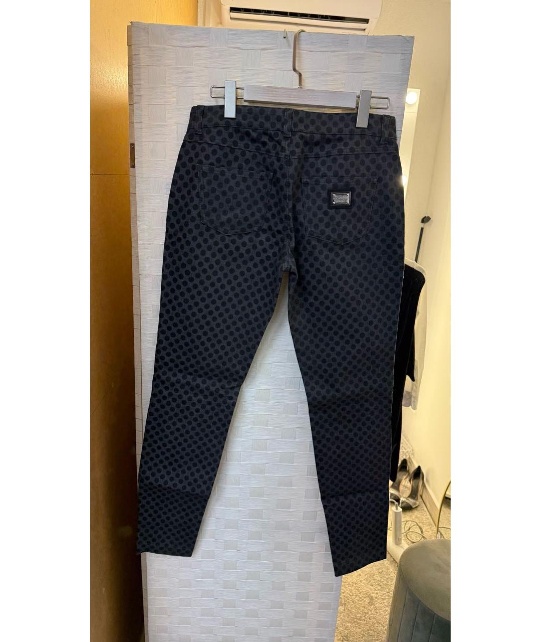 DOLCE&GABBANA Антрацитовые хлопко-эластановые джинсы слим, фото 2