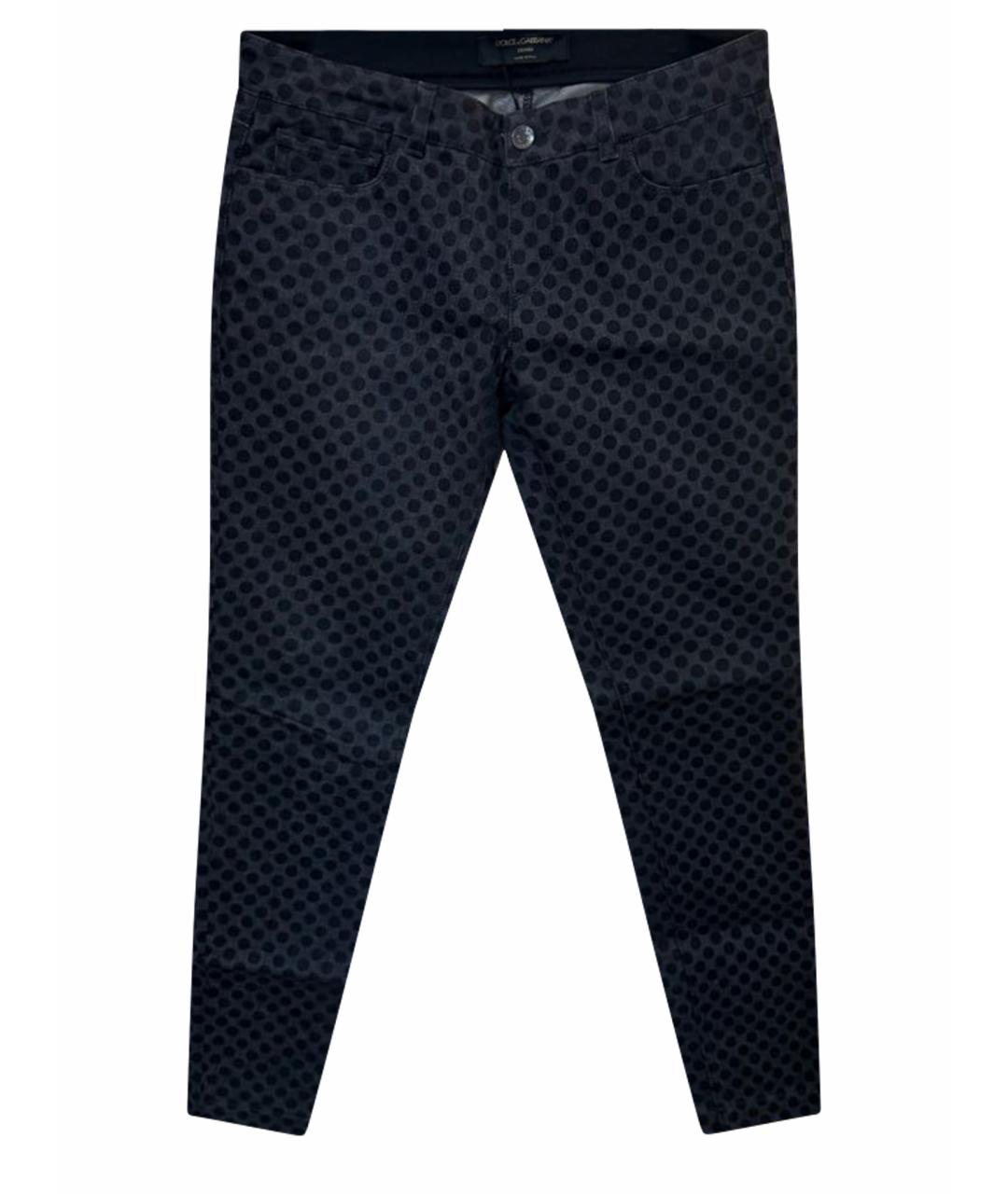 DOLCE&GABBANA Антрацитовые хлопко-эластановые джинсы слим, фото 1