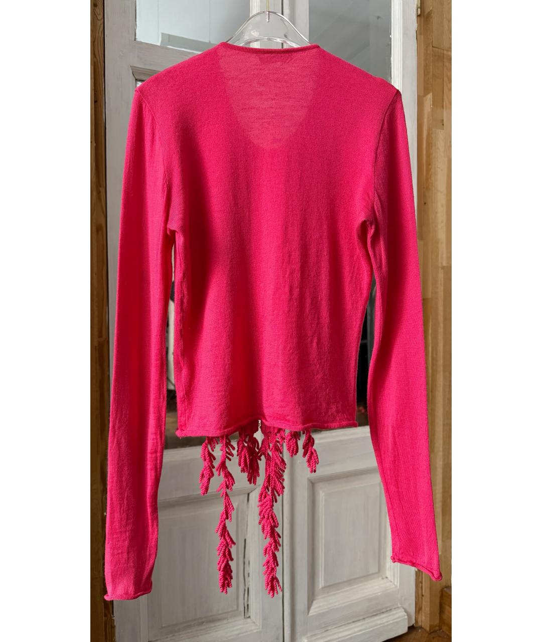 ALEXANDER MCQUEEN Розовый шерстяной кардиган, фото 2