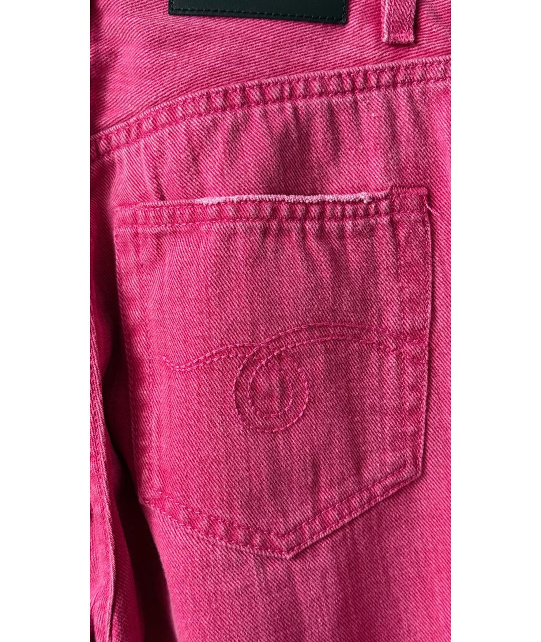 R13 Розовые хлопковые прямые джинсы, фото 4