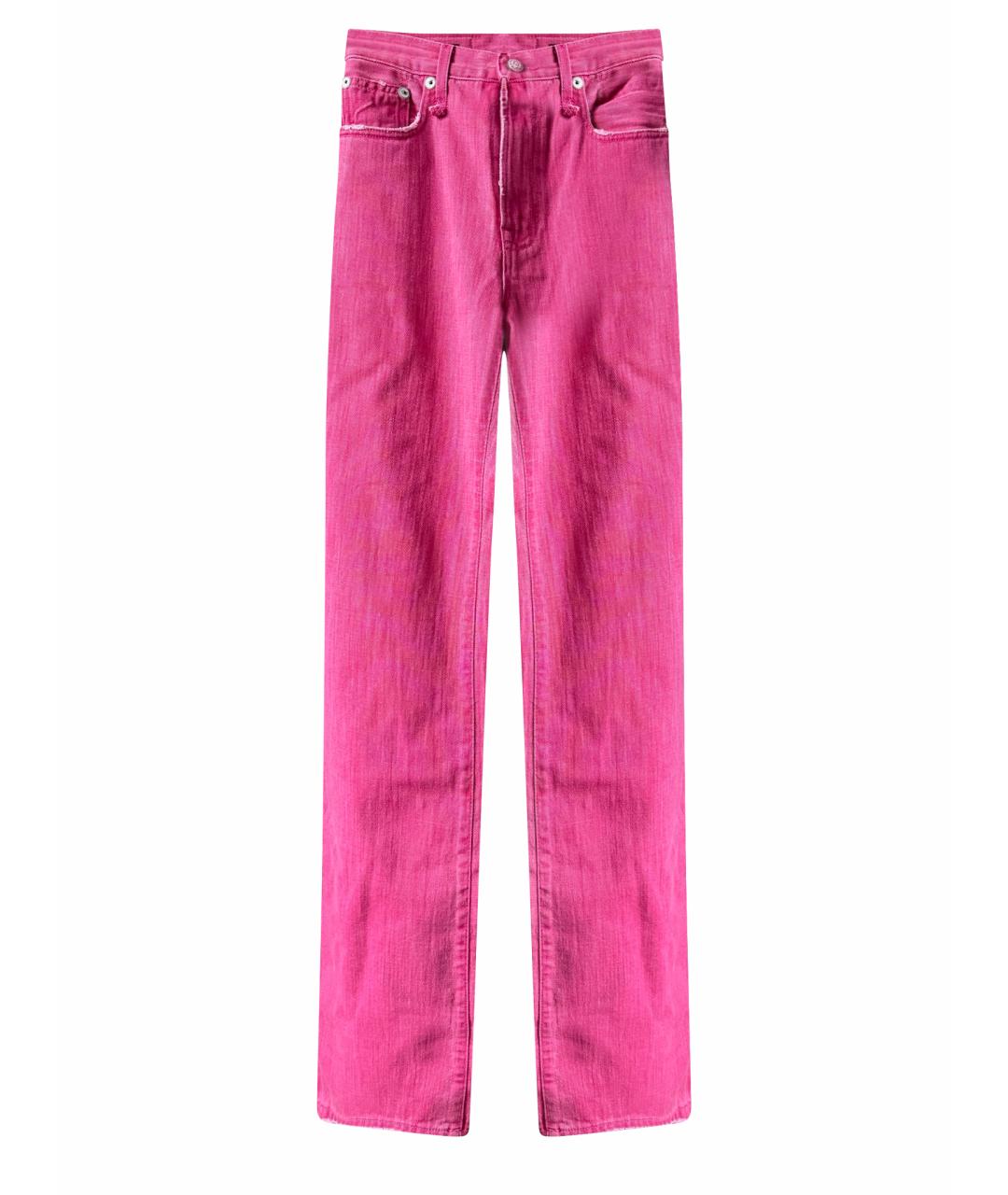 R13 Розовые хлопковые прямые джинсы, фото 1