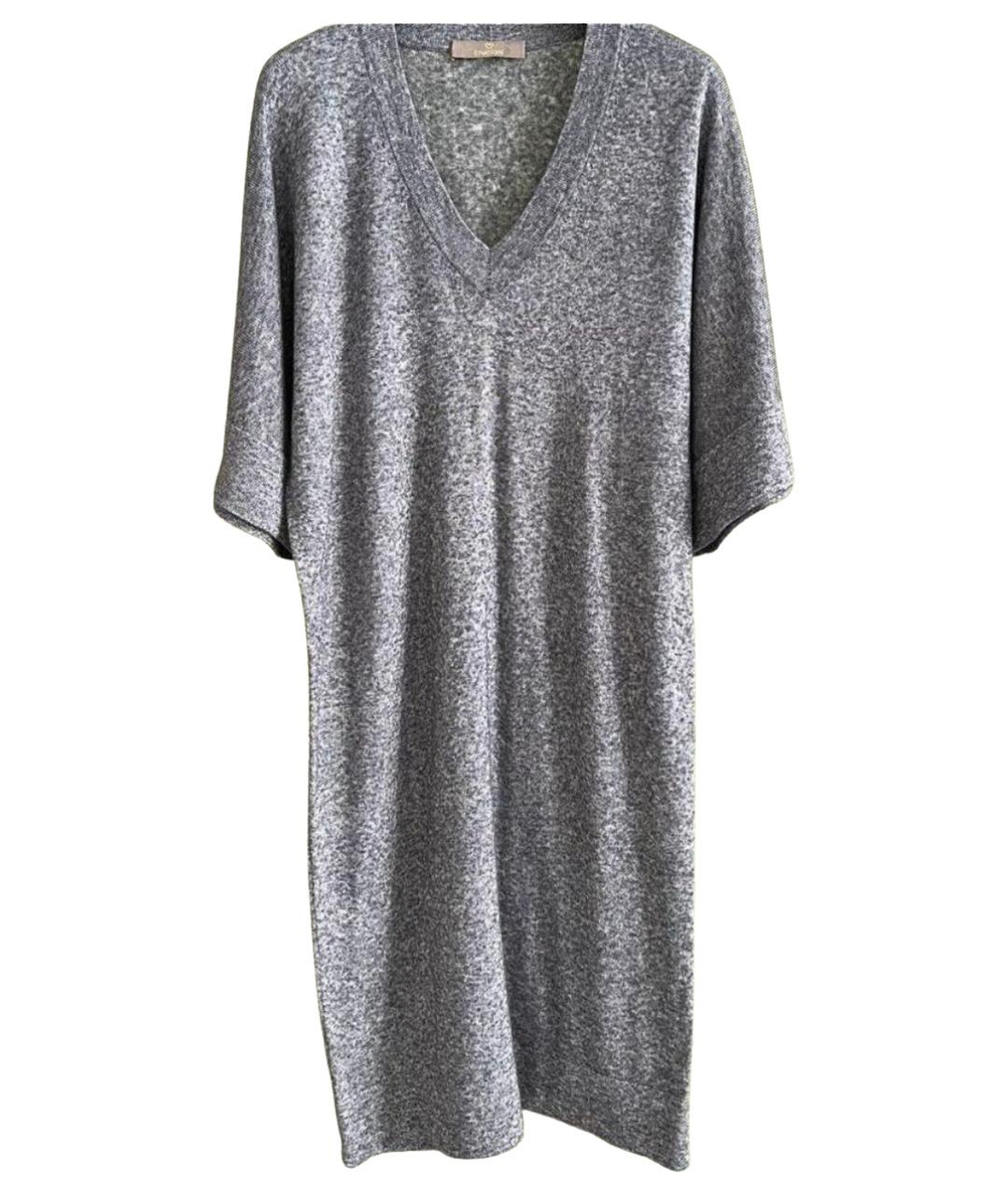 CRUCIANI Серое вискозное повседневное платье, фото 1