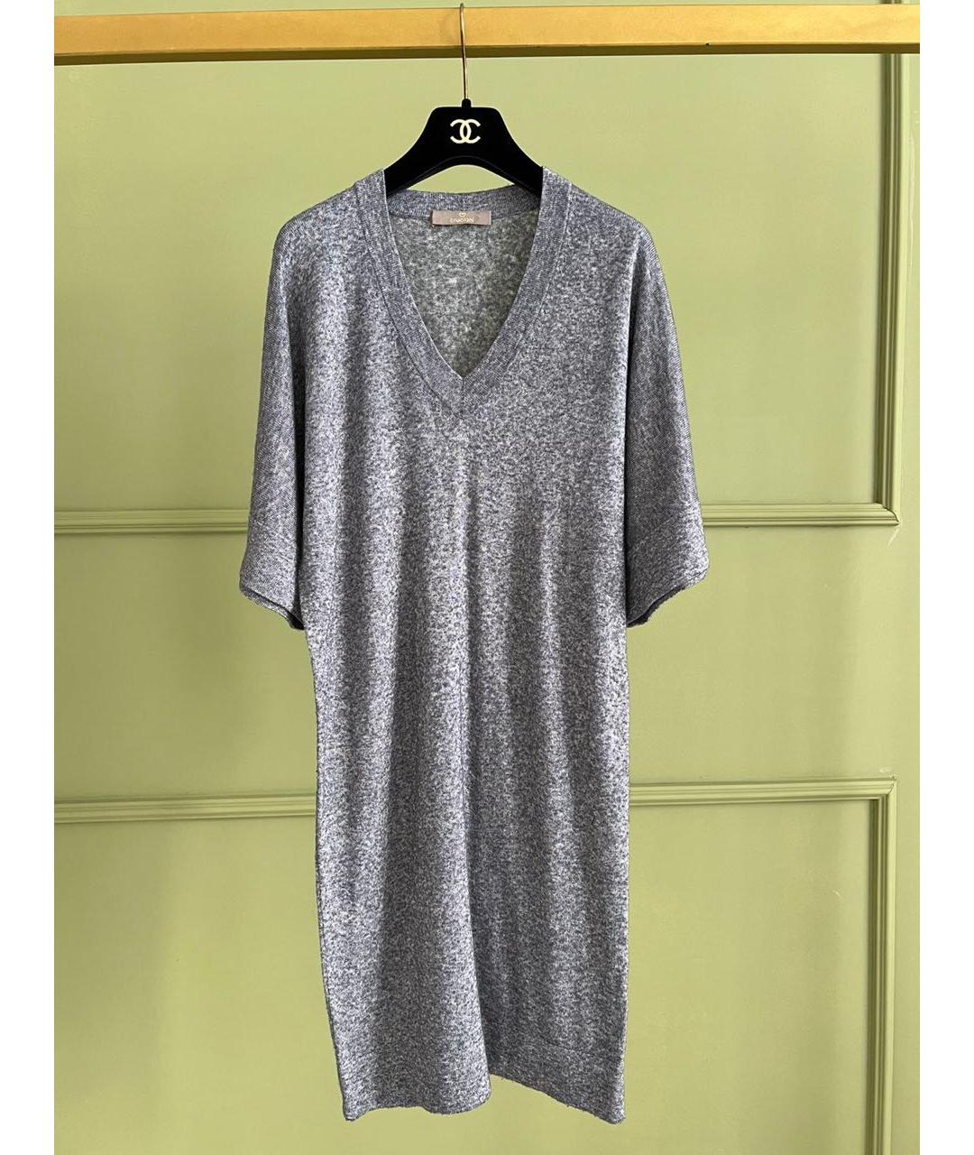 CRUCIANI Серое вискозное повседневное платье, фото 8