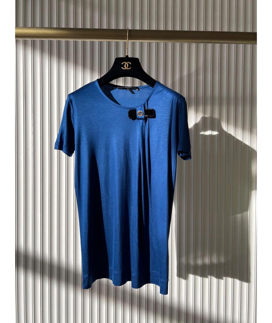 GUCCI Синяя футболка, фото 9