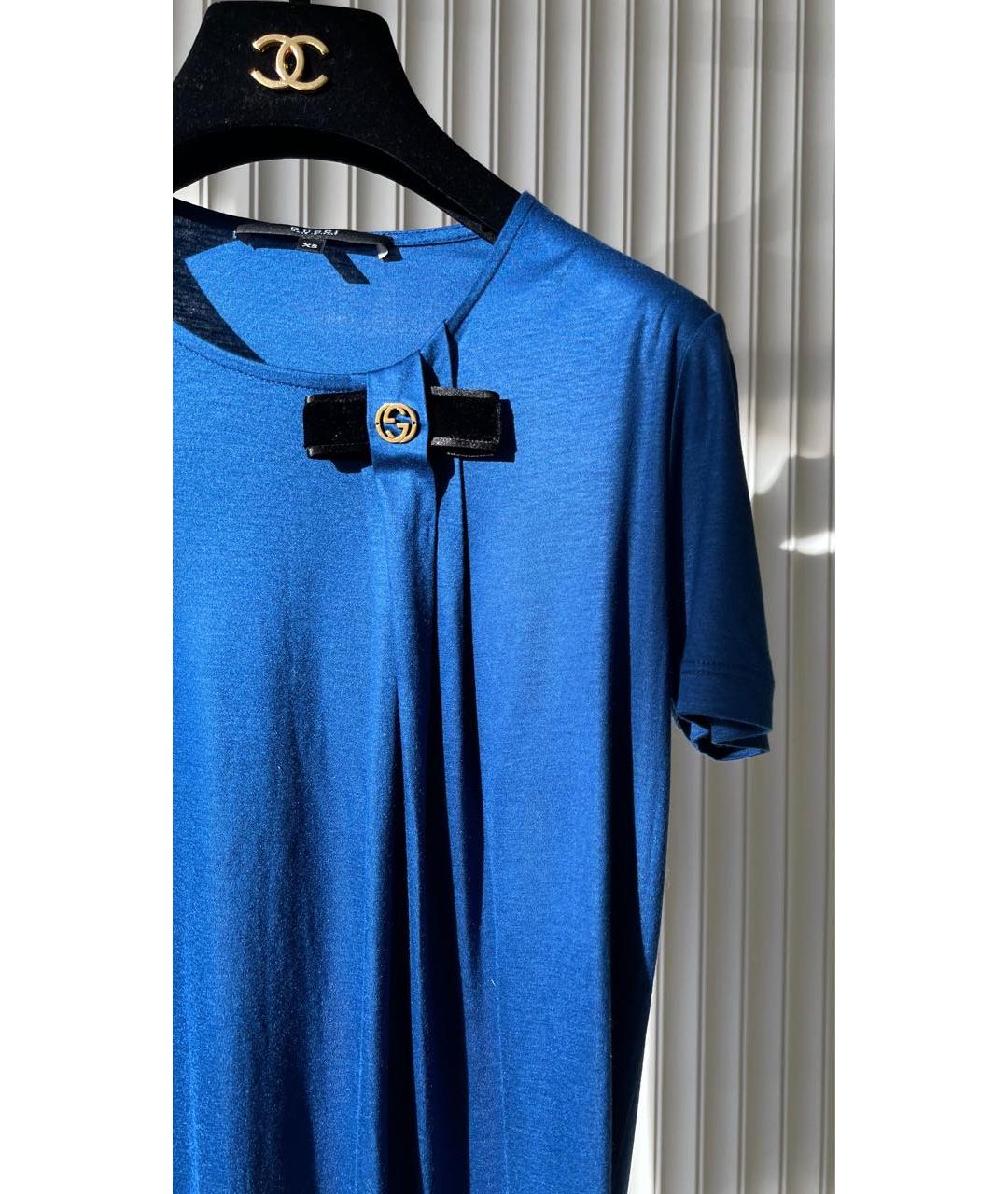 GUCCI Синяя футболка, фото 3