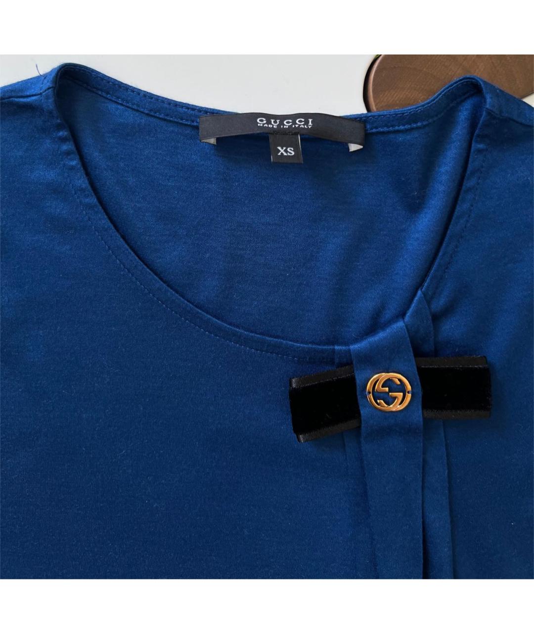 GUCCI Синяя футболка, фото 4