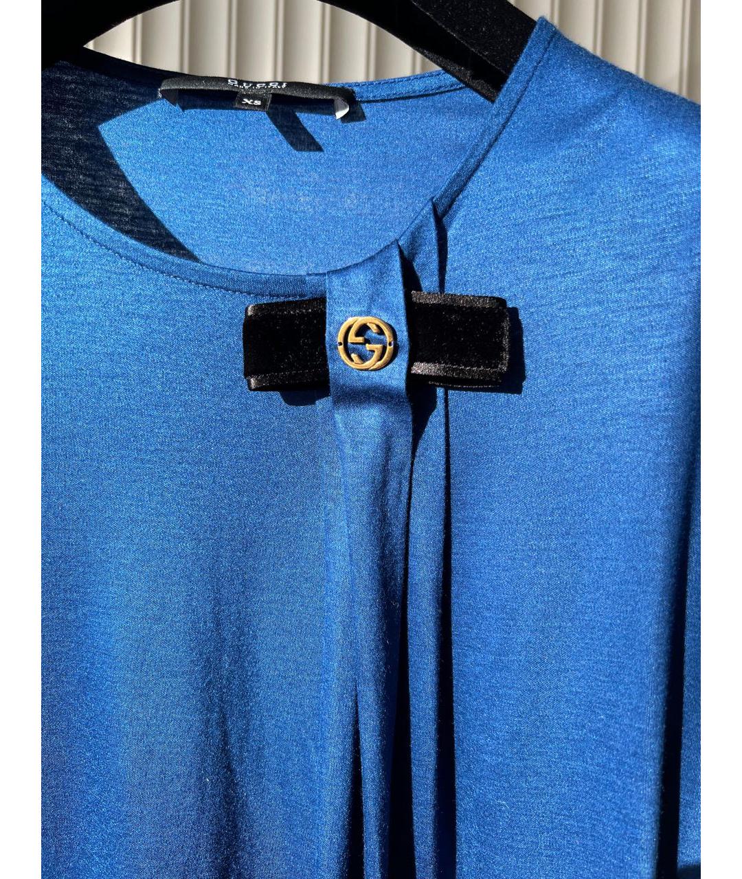 GUCCI Синяя футболка, фото 8