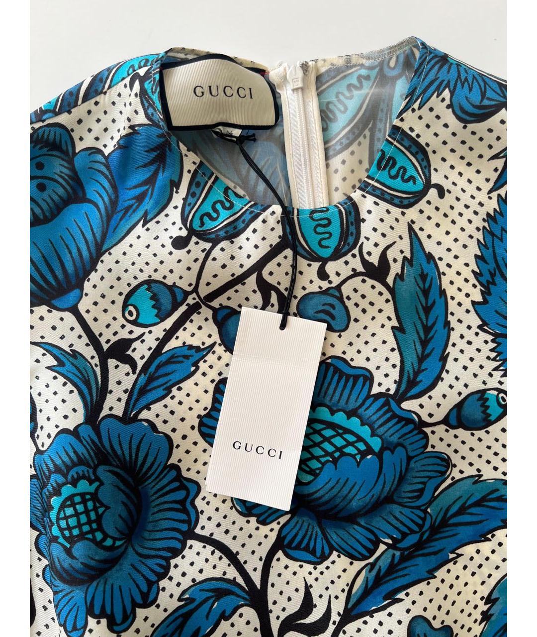 GUCCI Синее повседневное платье, фото 6