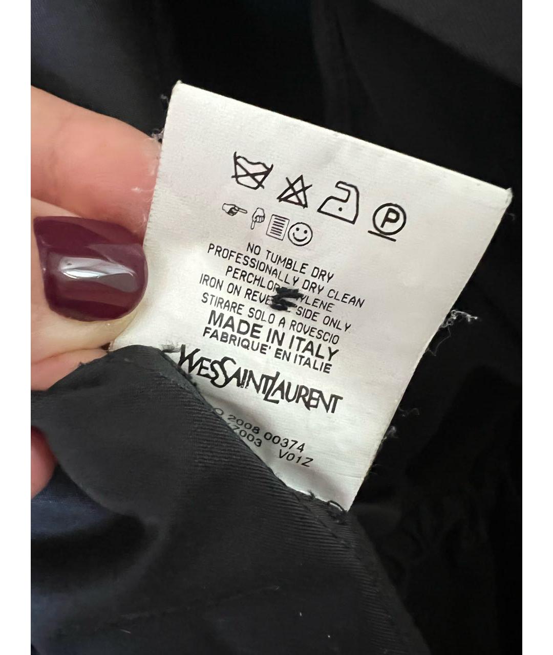 SAINT LAURENT Черная хлопковая парка, фото 5