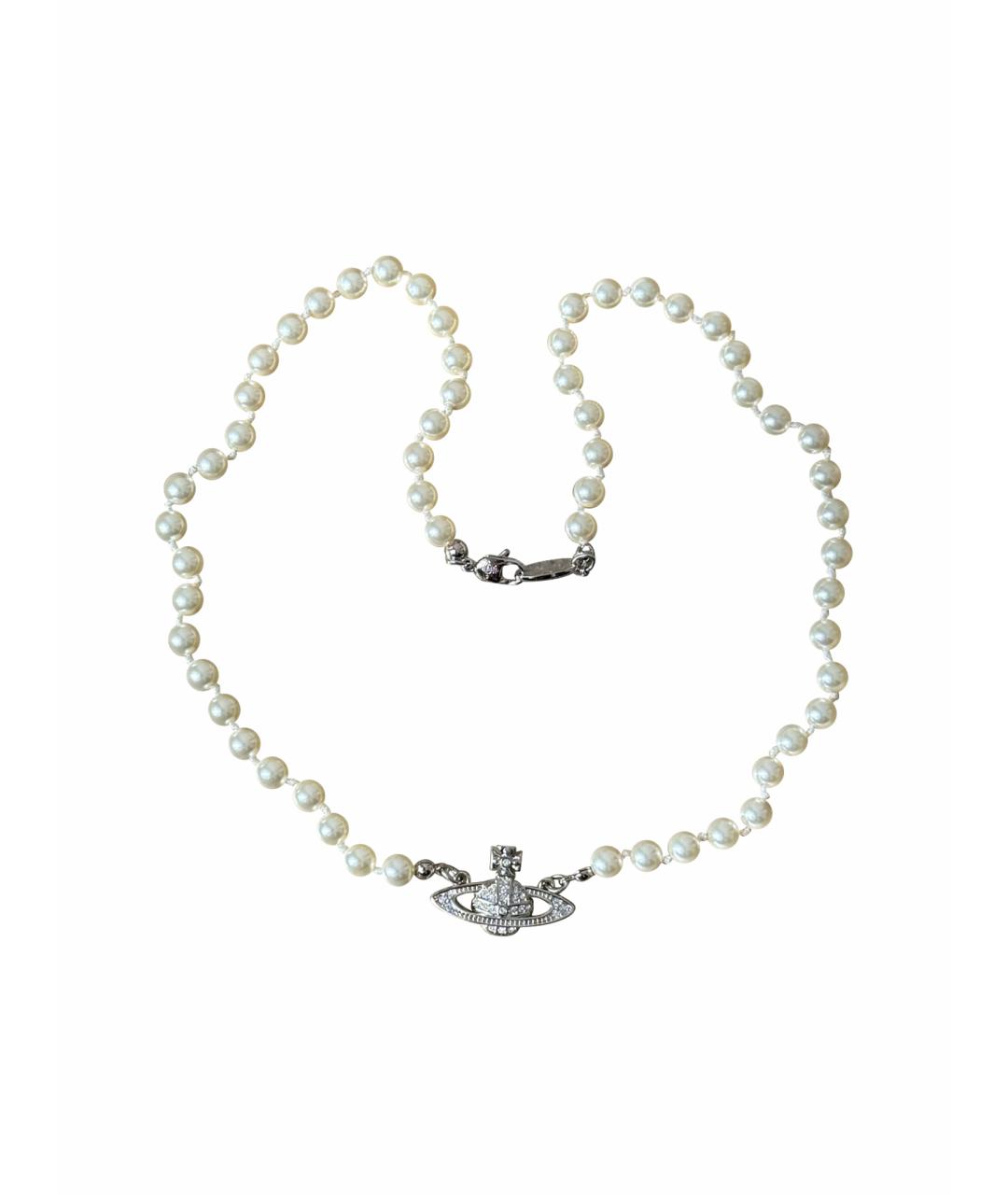 VIVIENNE WESTWOOD Бежевое жемчужное колье, фото 1