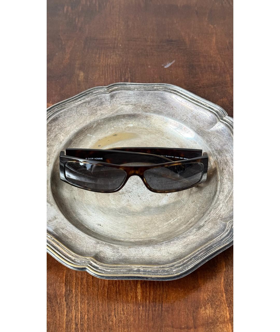 CHRISTIAN DIOR Черные пластиковые солнцезащитные очки, фото 5