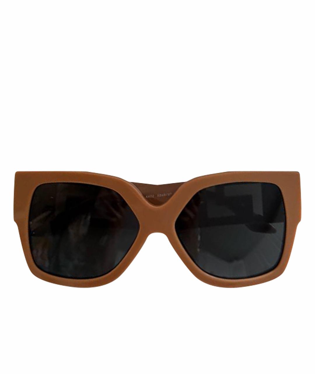 VERSACE Бежевые пластиковые солнцезащитные очки, фото 1