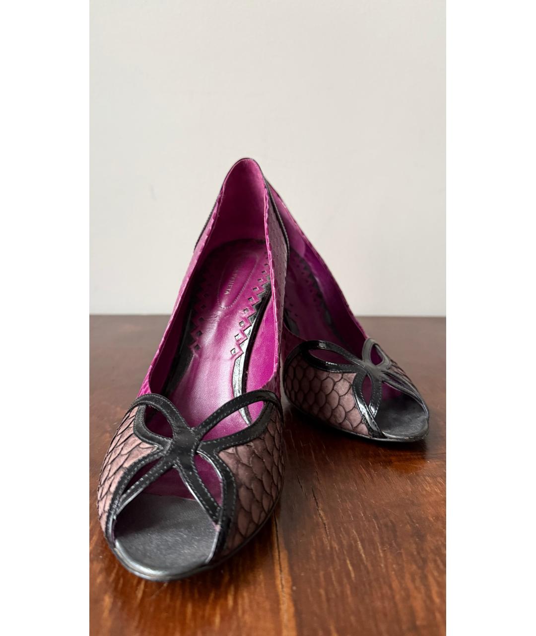 BOTTEGA VENETA Розовые кожаные туфли, фото 3