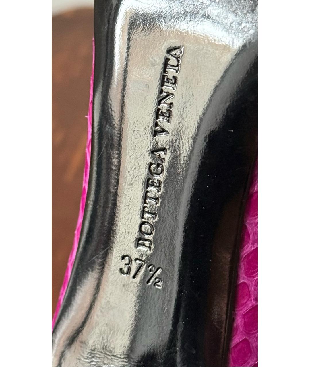 BOTTEGA VENETA Розовые кожаные туфли, фото 5