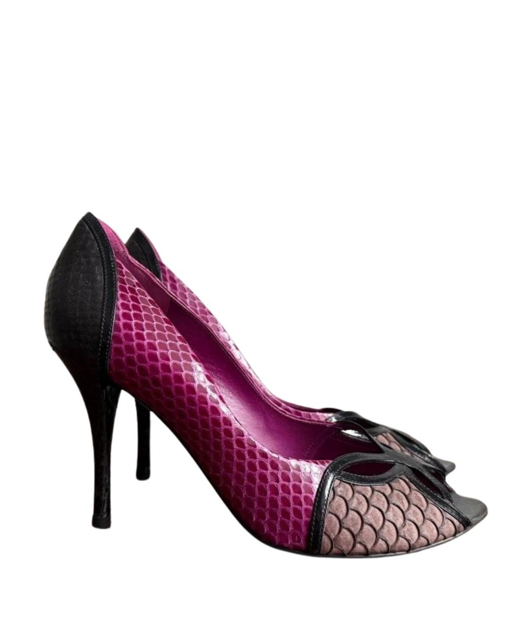 BOTTEGA VENETA Розовые кожаные туфли, фото 1