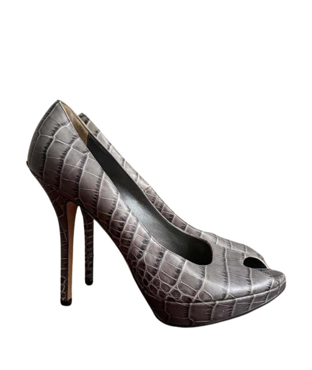 CHRISTIAN DIOR Серые кожаные туфли, фото 1