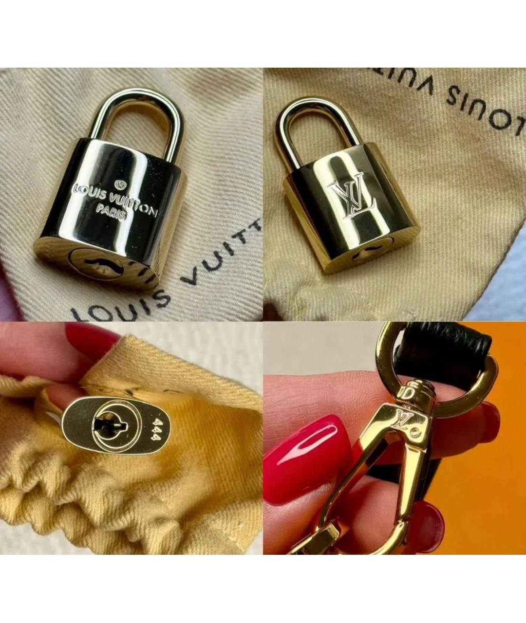 LOUIS VUITTON Черная кожаная сумка тоут, фото 4