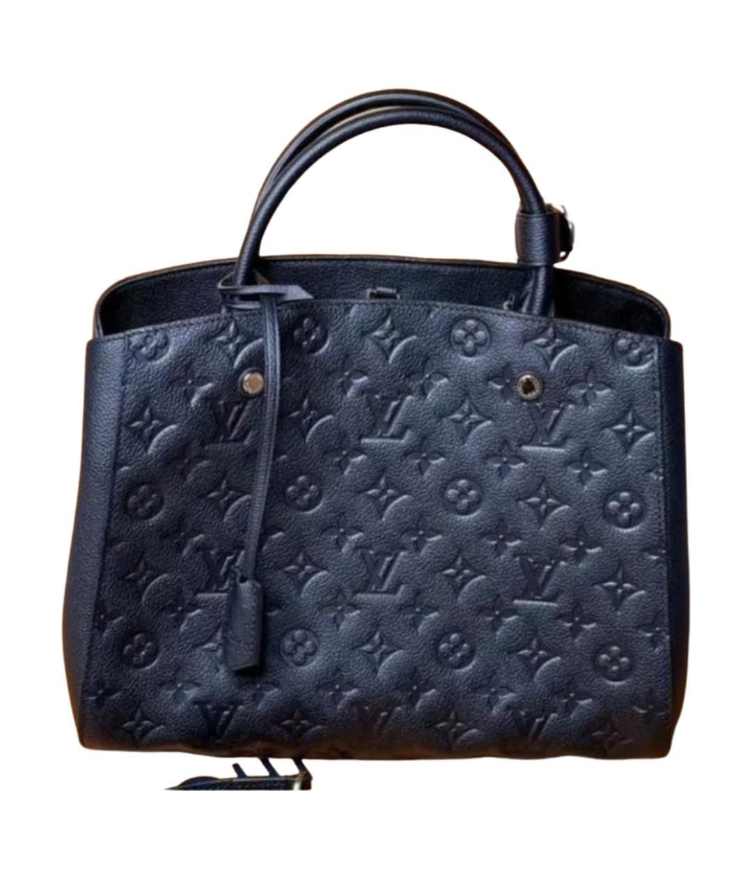 LOUIS VUITTON Черная кожаная сумка тоут, фото 1