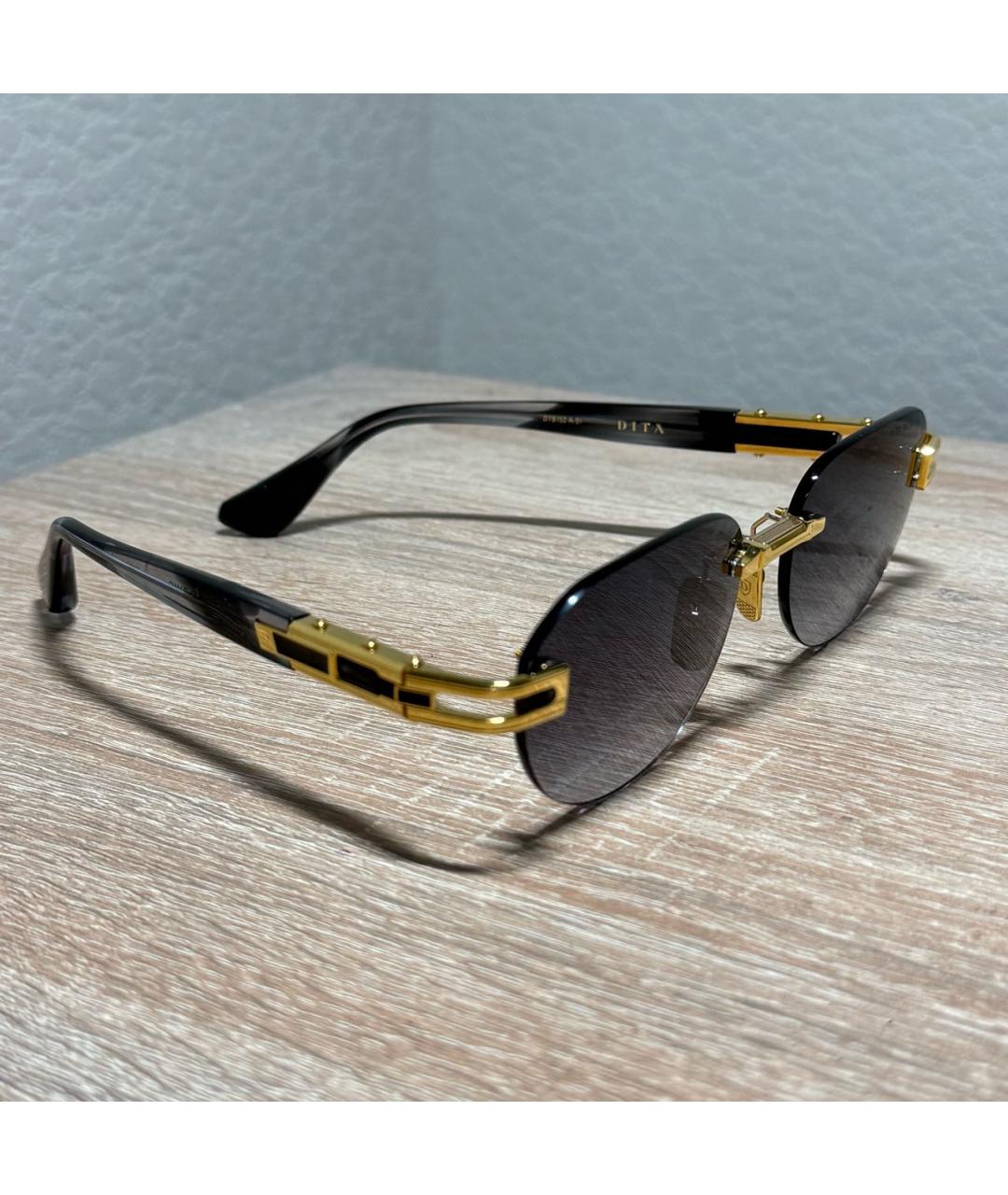 DITA Золотые металлические солнцезащитные очки, фото 2
