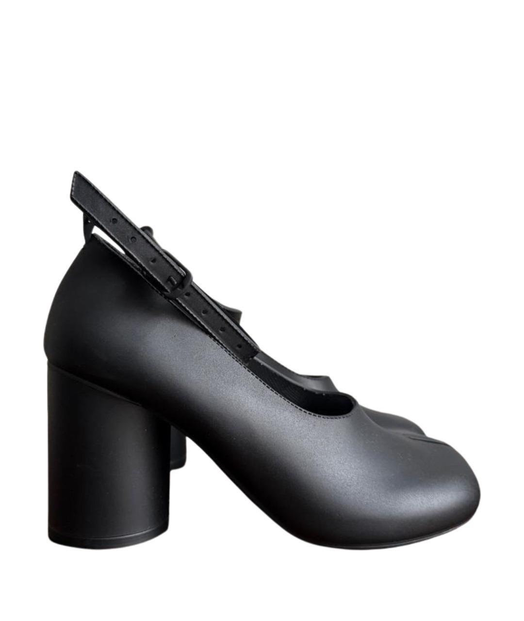 MAISON MARGIELA Черные кожаные туфли, фото 7