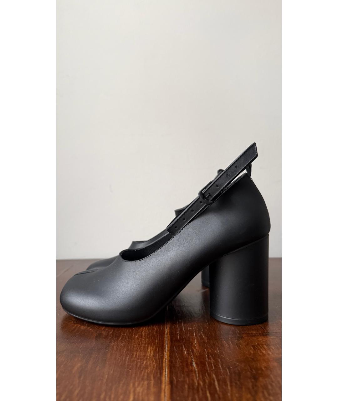 MAISON MARGIELA Черные кожаные туфли, фото 6