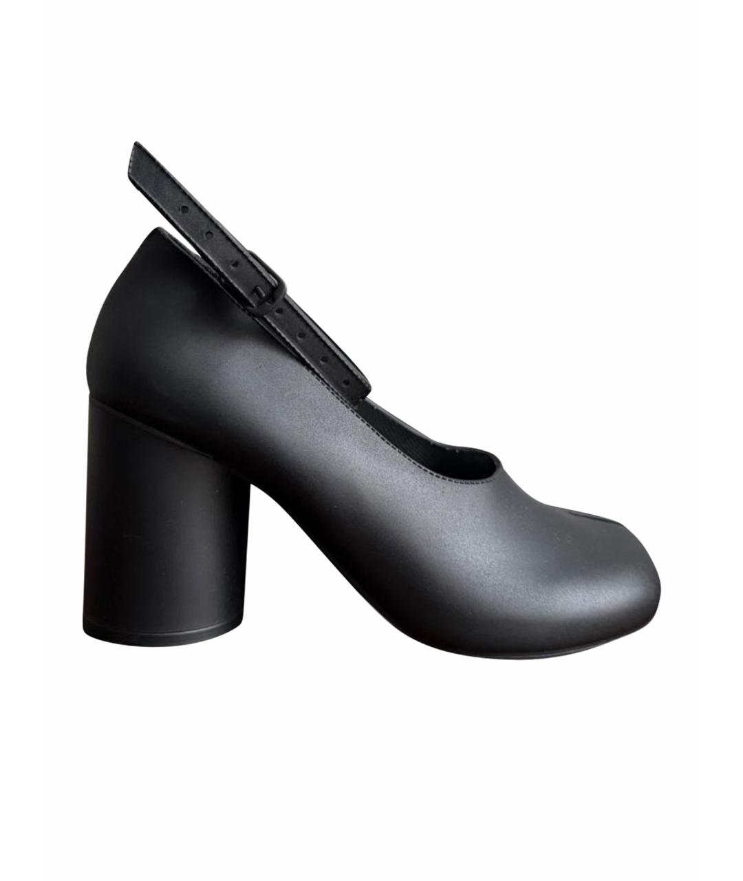 MAISON MARGIELA Черные кожаные туфли, фото 1