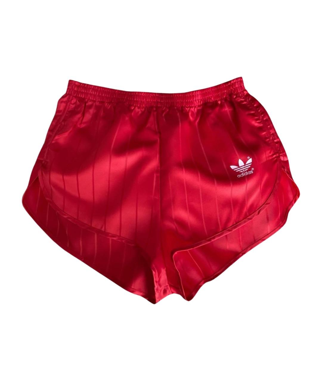 ADIDAS Красные полиамидовые спортивные брюки и шорты, фото 1