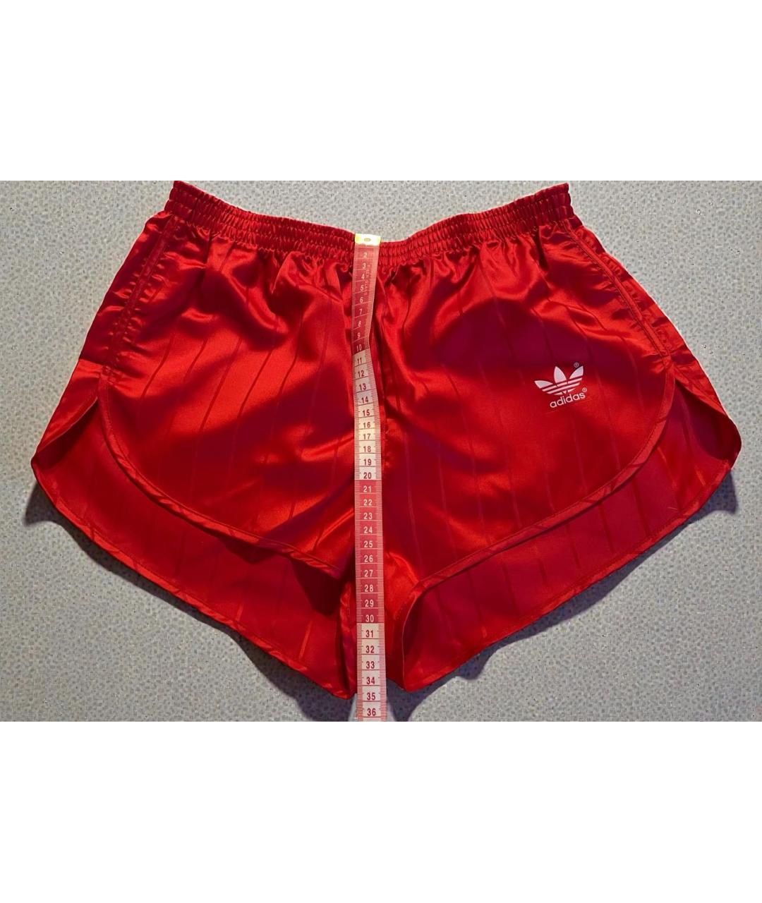 ADIDAS Красные полиамидовые спортивные брюки и шорты, фото 6