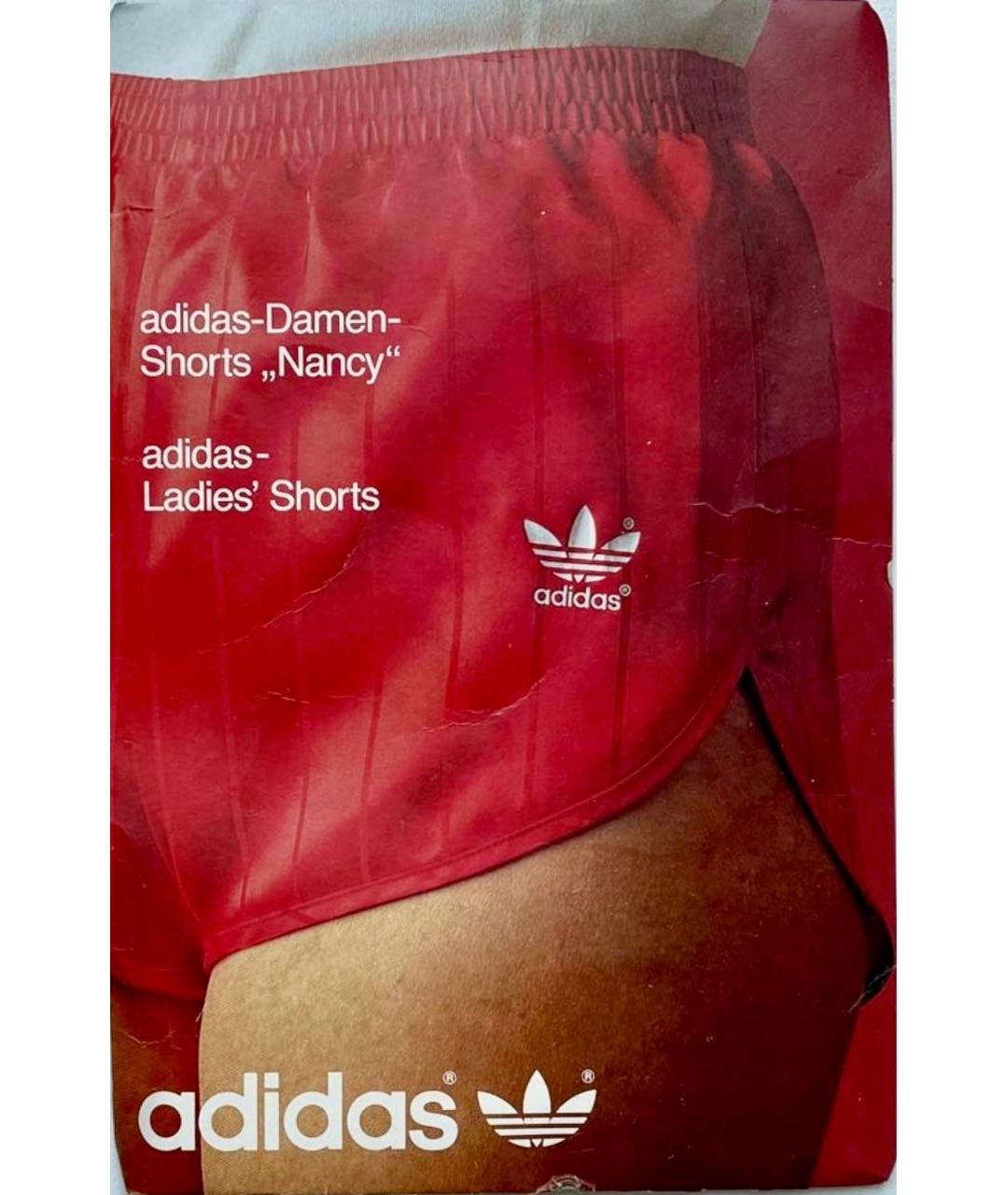ADIDAS Красные полиамидовые спортивные брюки и шорты, фото 4