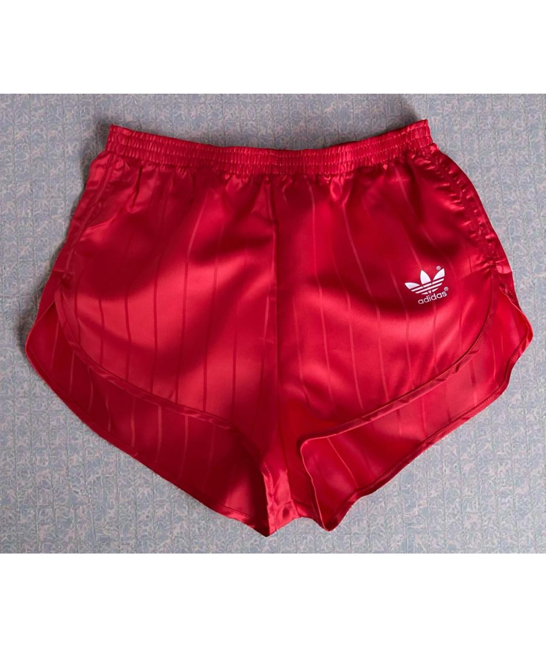ADIDAS Красные полиамидовые спортивные брюки и шорты, фото 5