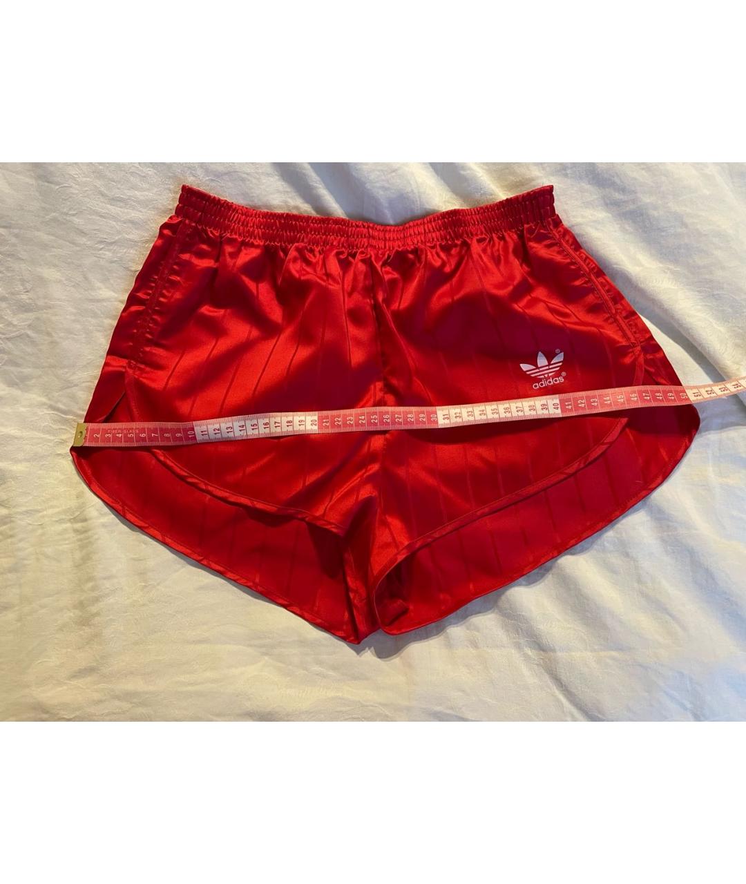 ADIDAS Красные полиамидовые спортивные брюки и шорты, фото 8