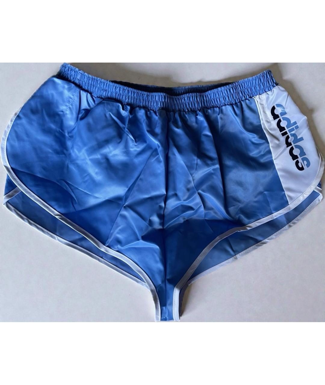 ADIDAS Голубые полиамидовые спортивные брюки и шорты, фото 6