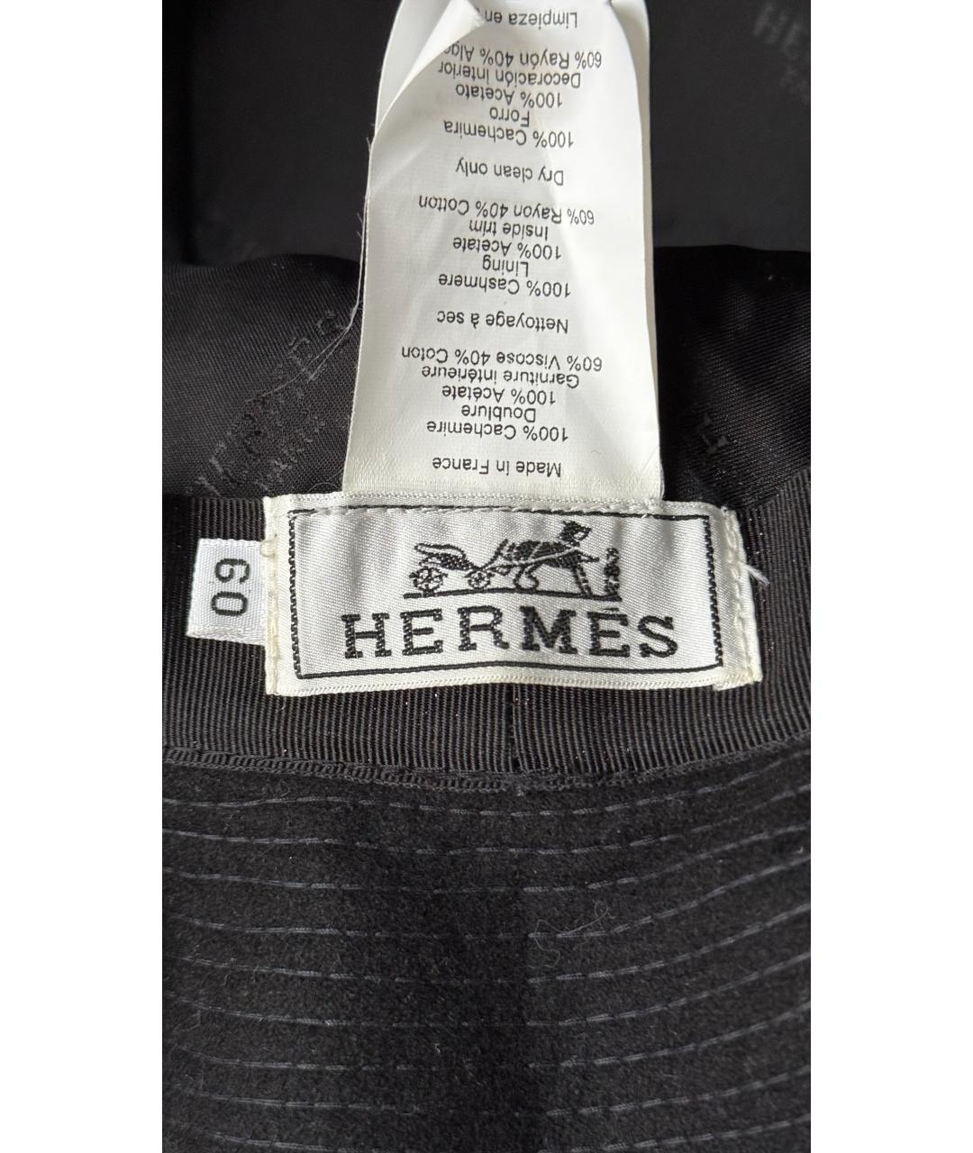 HERMES Черная шляпа, фото 3
