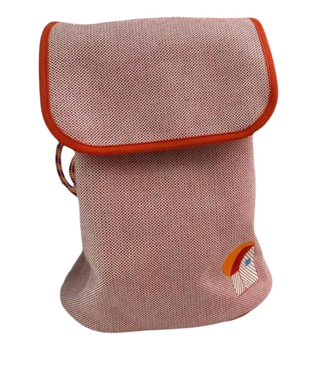 HERMES Оранжевый тканевый рюкзак, фото 1