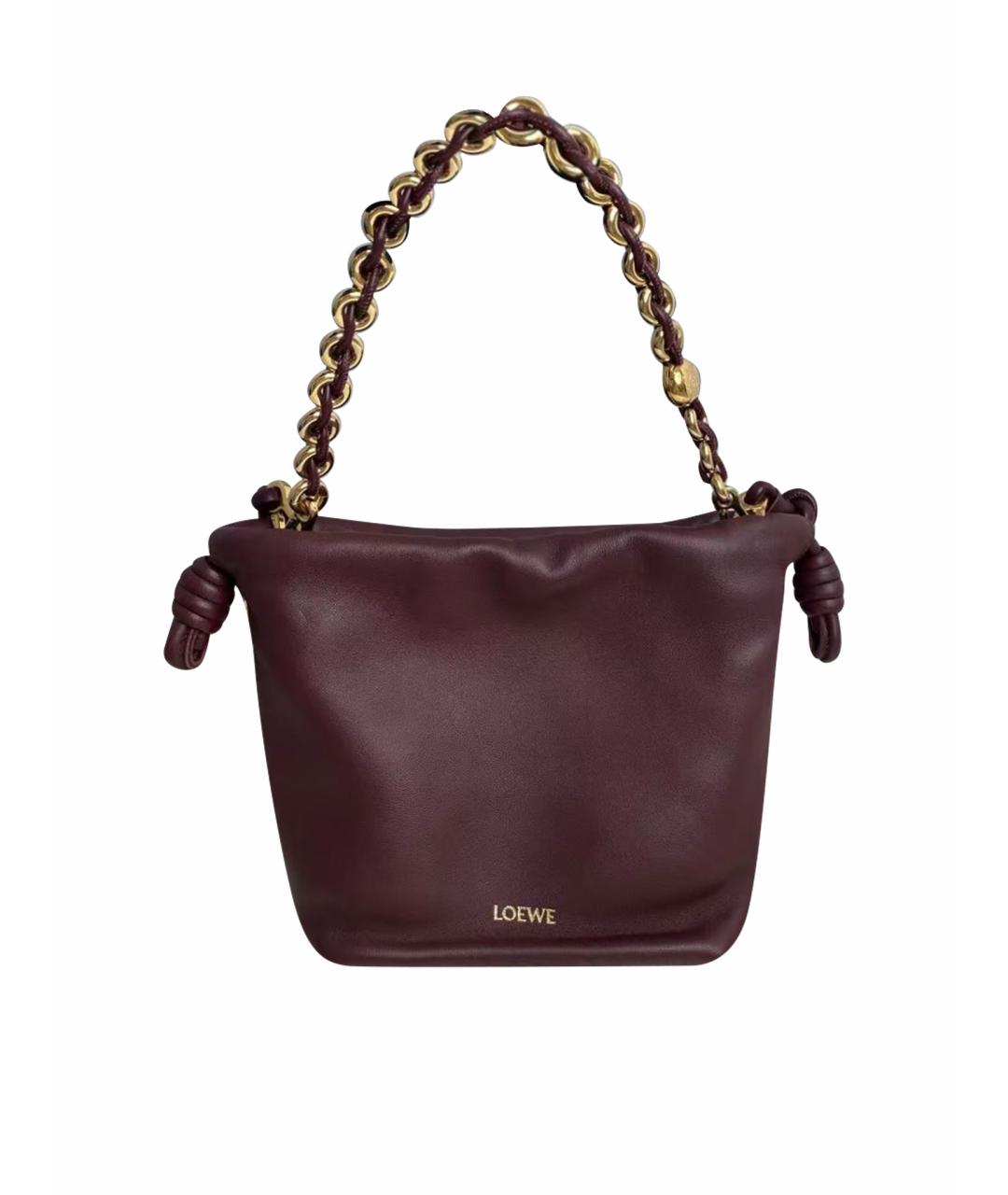 LOEWE Красная кожаная сумка с короткими ручками, фото 1